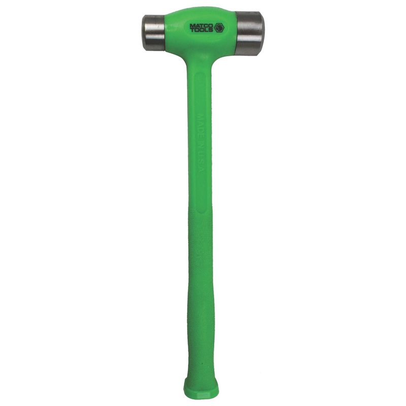 40 OZ. DEAD BLOW STEEL FACE FLAT HAMMER GREEN