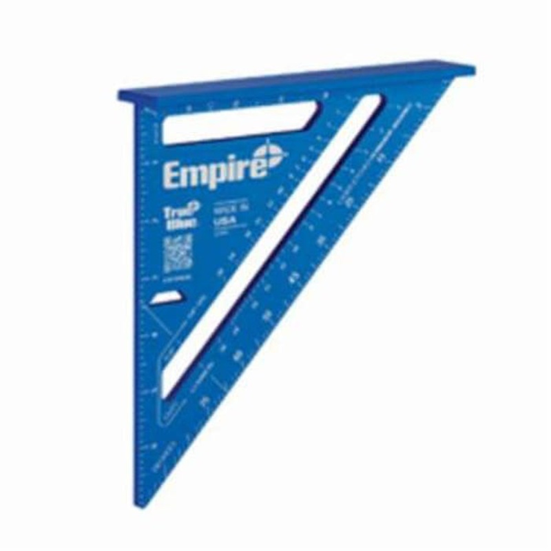 Empire E2994 Heavy Duty Laser Etched Rafter Square, 7 in L, 1/8 in Graduation, 7 in Tongue, Aluminum