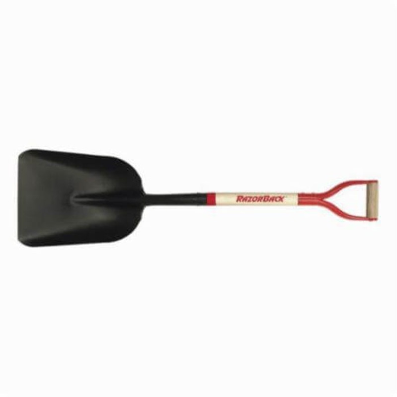 Razor-Back 50139 Eastern Pattern Scoop Shovel, Steel Blade, 30 in Handle Length, Hardwood Handle