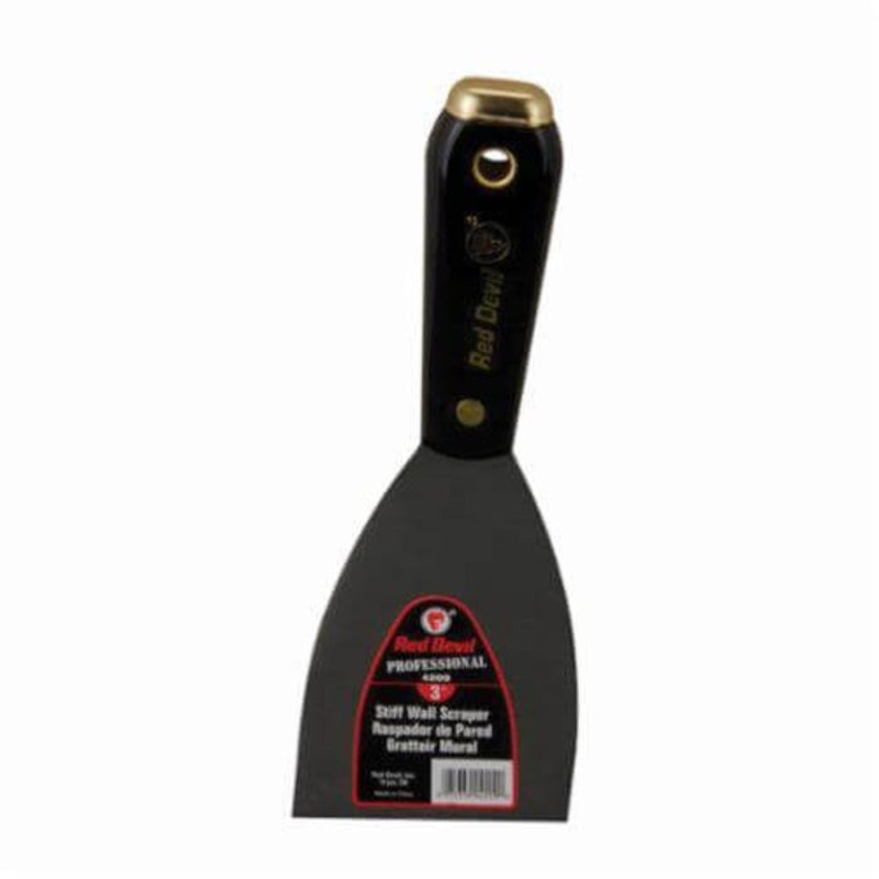Red Devil 4209 4200 Professional Wall Scraper, High Carbon Steel Stiff Blade, 3 in W Blade, Nylon Handle