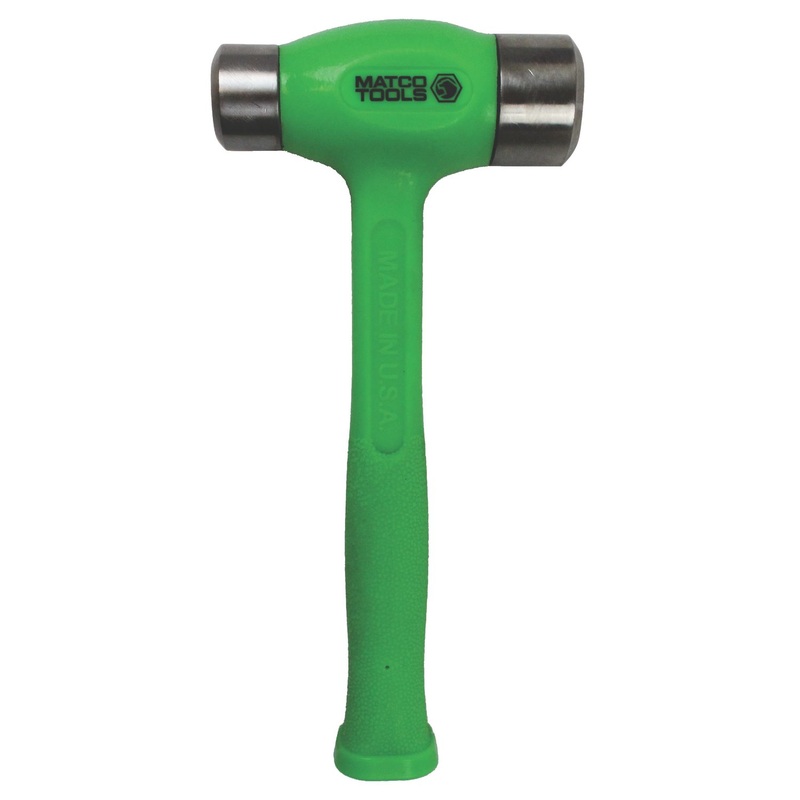 30 OZ. DEAD BLOW STEEL FACE FLAT HAMMER GREEN