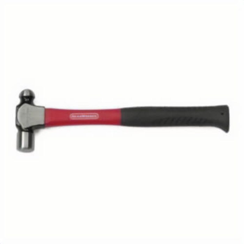 Gearwrench 82251 Ball Pein Hammer, 13.7 in OAL, 16 oz Drop Forged Alloy Steel Head, Fiberglass Handle
