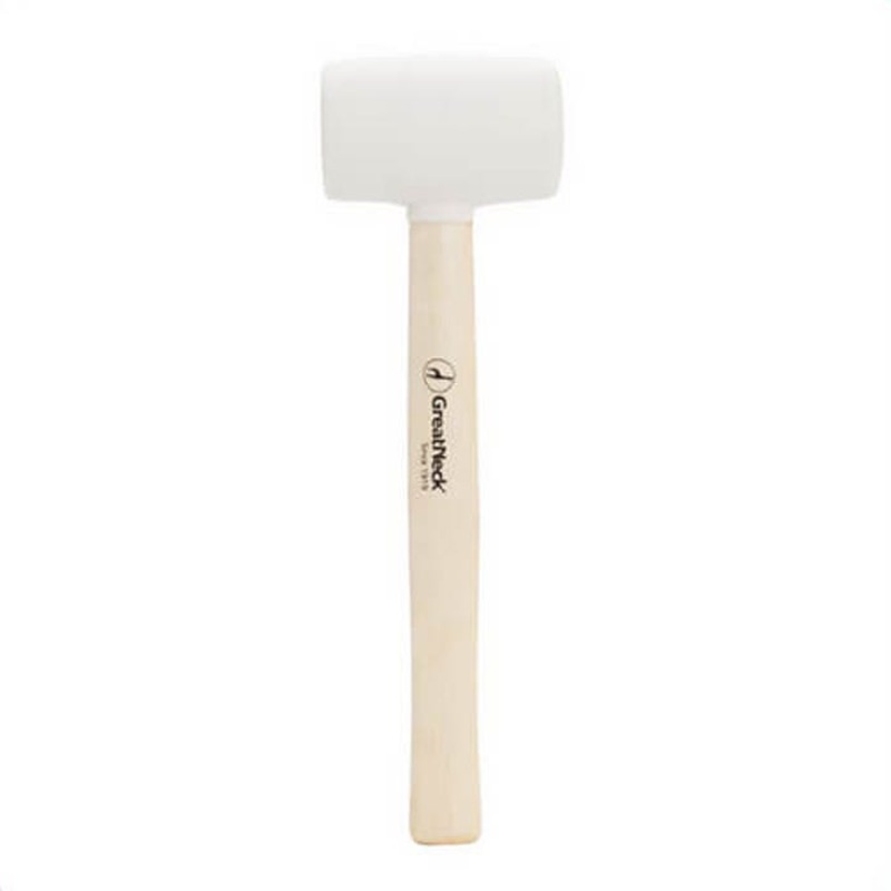 GreatNeck RMW16 Mallet, 16 oz Rubber Head, Hardwood Handle, Chemical Resistant