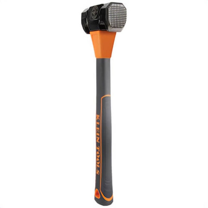 Klein 80936MF Lineman's Milled-Face Hammer, Steel, Polypropylene and TPR, 12.46 in Handle, 3.854 in Head, 1.375 in x 1.5 in Face