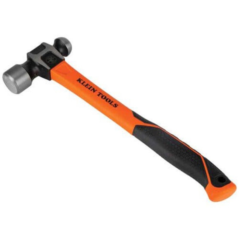 Klein H80332 H80 Hammers, Ball Peen, 14.9 in OAL, 32 oz Head Forged Steel Head, Fiberglass Handle