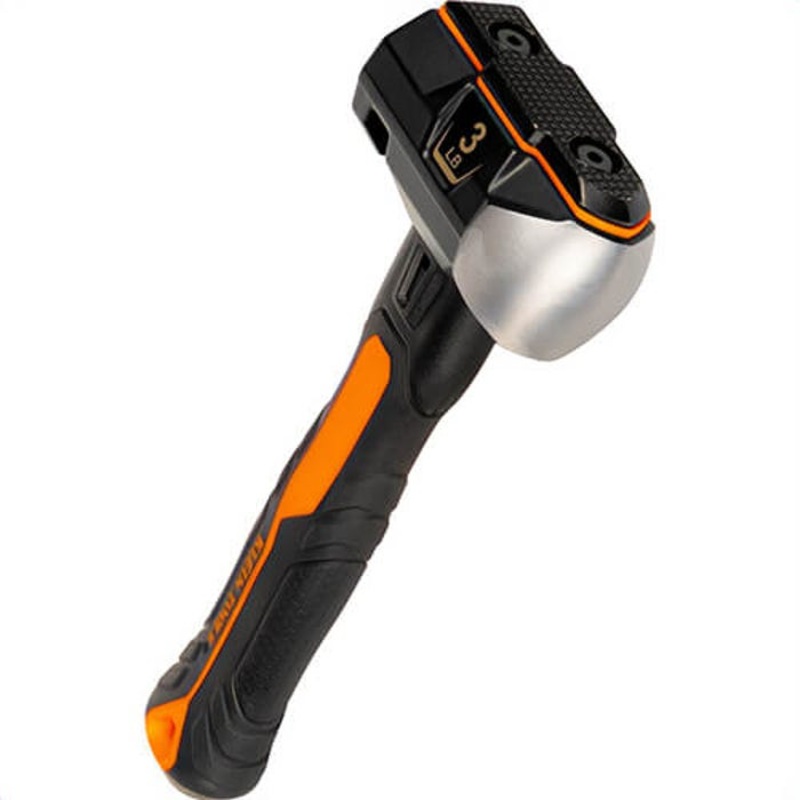 Klein H80603 Fiberglass Handle Wedge Sledgehammer, Wedge, Smooth, and Milled, Black/Orange, 3 lb