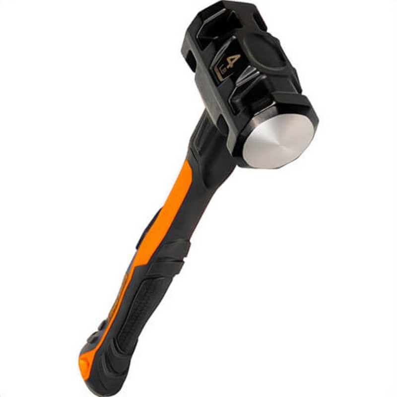 Klein H80694 Fiberglass Handle Engineering Hammer, Smooth Face, Black/Orange, 4 lb
