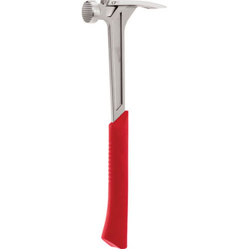 Milwaukee 48-22-9016 Framing Hammer, 16-1/8 in OAL, Milled Face, 17 oz Steel Head, Anti-Ring Straight Claw