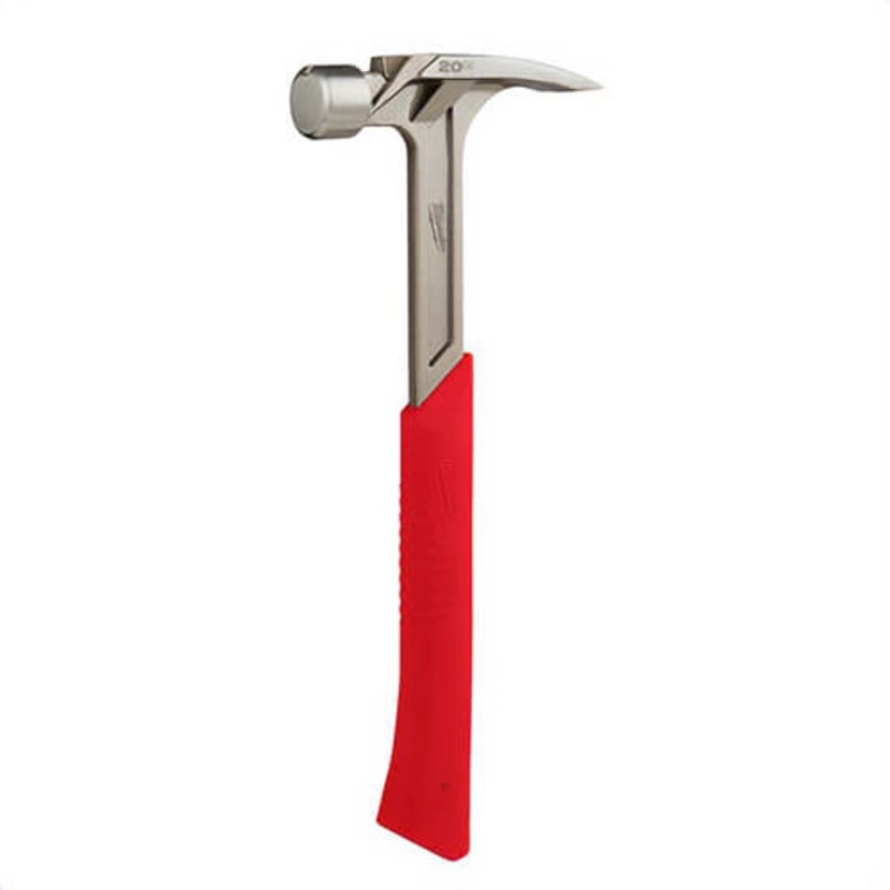 Milwaukee 48-22-9020 Rip Claw Hammer, 14.2 in OAL, Smooth Face, 20 oz Head, Rip Claw