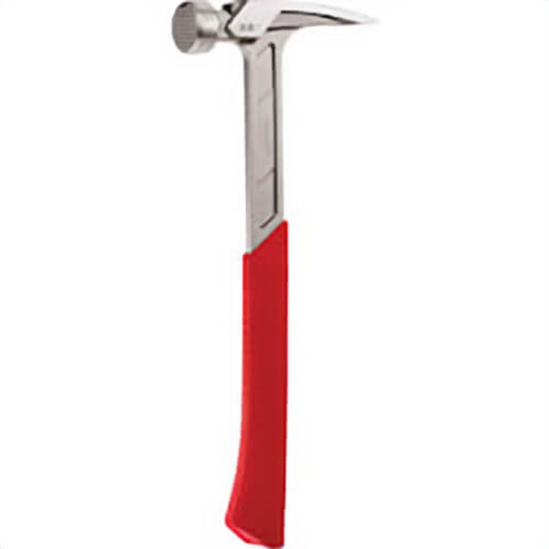 Milwaukee 48-22-9022 Framing Hammer, 15 in OAL, Milled Face, 22 oz Steel Head, Asymmetrical Anti-Ring Straight Claw