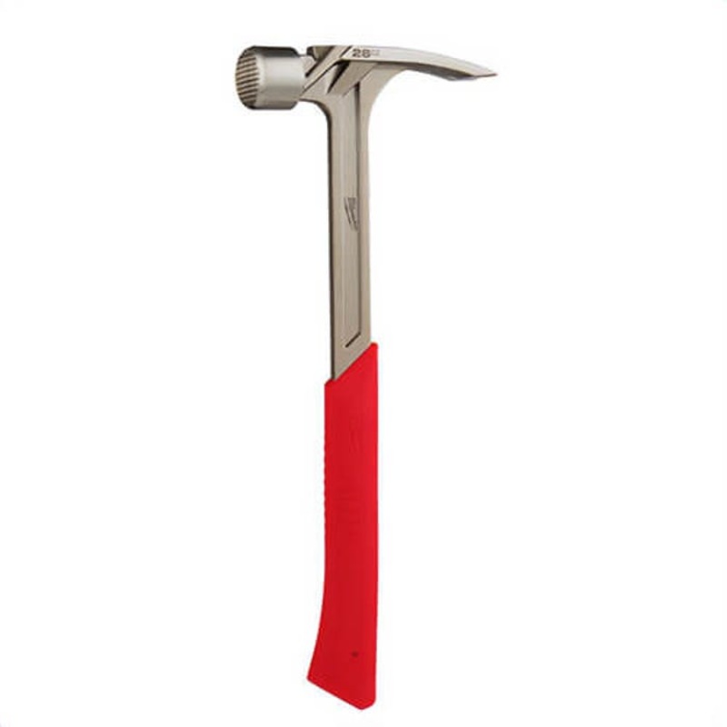 Milwaukee 48-22-9029 Framing Hammer, 16.2 in OAL, Milled Face, 28 oz Head, Anti-Ring Claw
