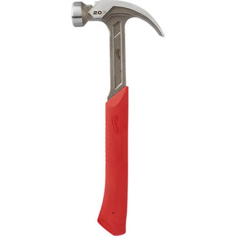 Milwaukee 48-22-9080 Curved Claw Smooth Face Hammer, 20 oz