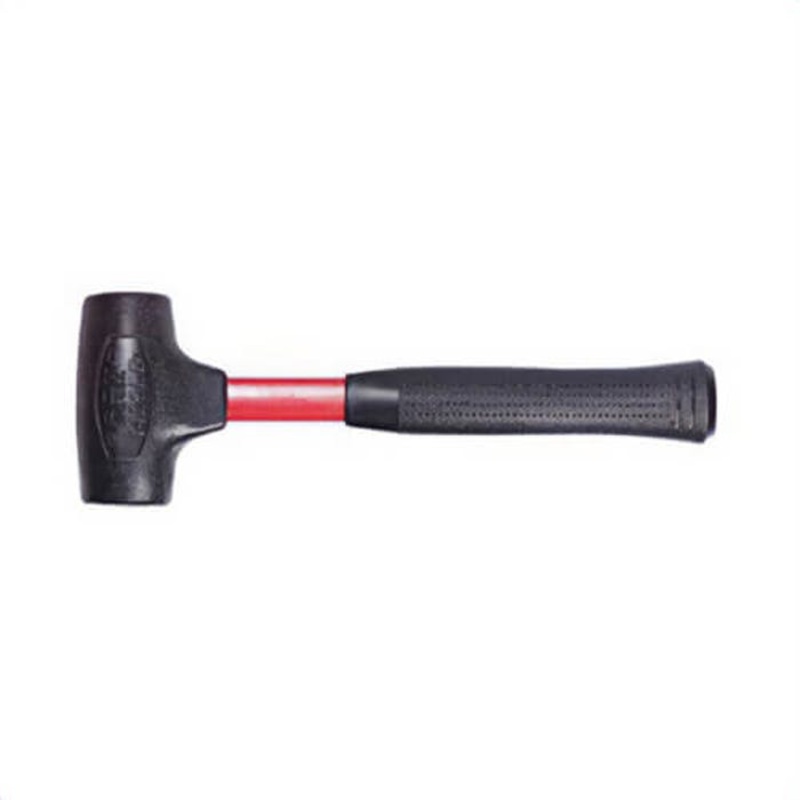 Proto J1429DB Dead Blow Hammer, 12 in OAL, 1 lb Rubber Head, Fiberglass Handle