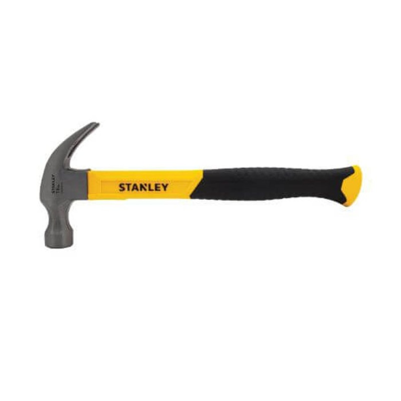 Stanley STHT51512 Claw Hammer, 13 in OAL, Smooth Surface, 20 oz High Carbon Steel Head, Rip Claw, Fiberglass Handle