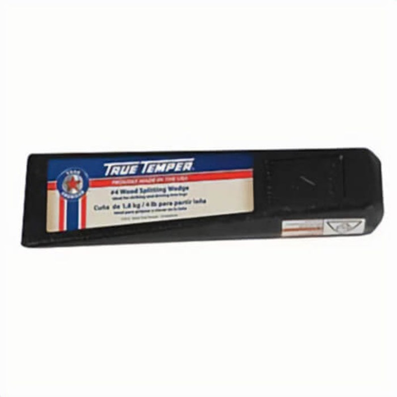 True Temper 1113091900 Solid Core Wood Splitting Wedge, Forged Heat Treated Steel Cutting Edge, 4 lb Head