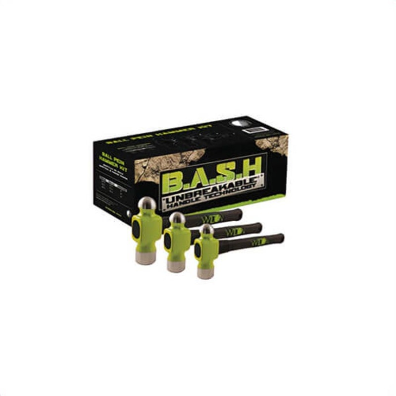 Wilton B.A.S.H 11110 Ball Pein Hammer Kit, 3 pc, Steel/Vulcanized Rubber