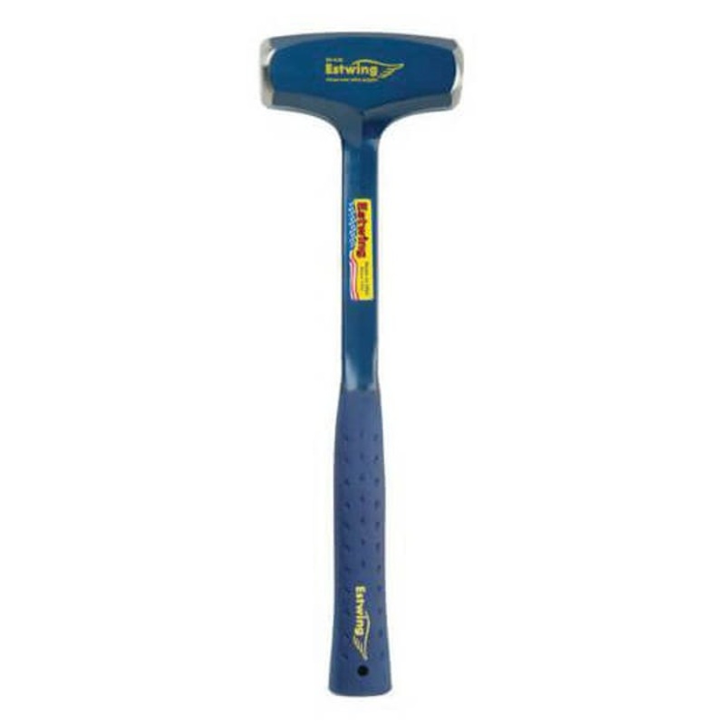 Estwing B3-4LBL Drilling Hammer, 16 in OAL, Polished Face, 4 lb Steel Head, Steel/Nylon Handle