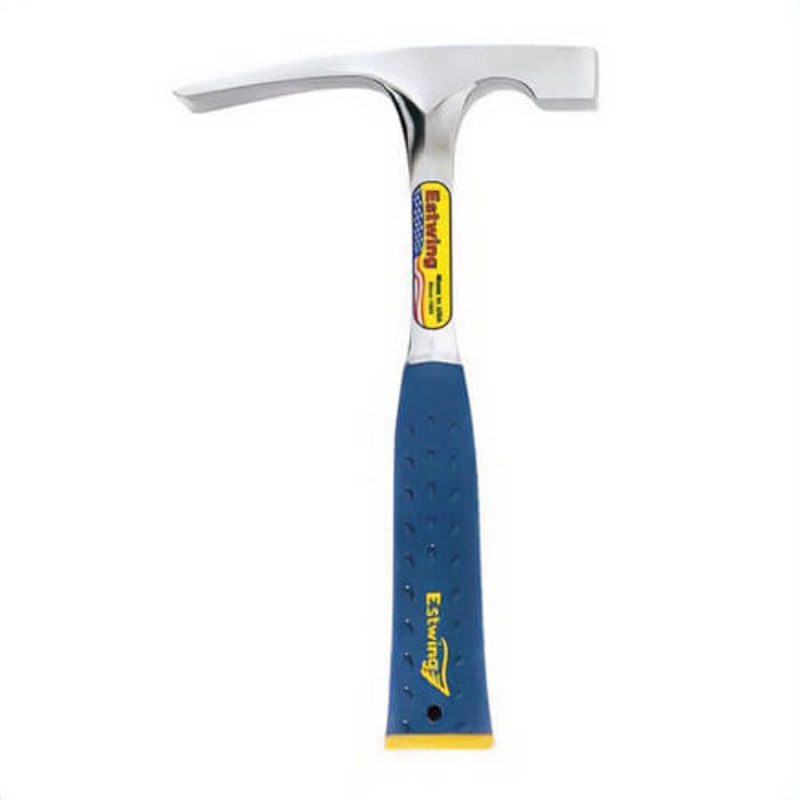 Estwing E3-24BLC Straight Mason Hammer, 24 oz Solid America Steel Head, 11-1/4 in OAL, Solid Forged Steel Handle