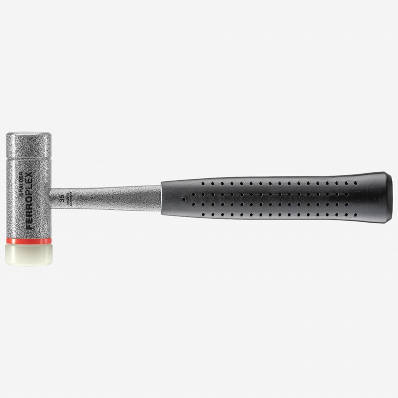 Halder Ferroplex "2-in-1" Steel Face/Replaceable Nylon Face Hammer, 1.38" / 28.22 oz.