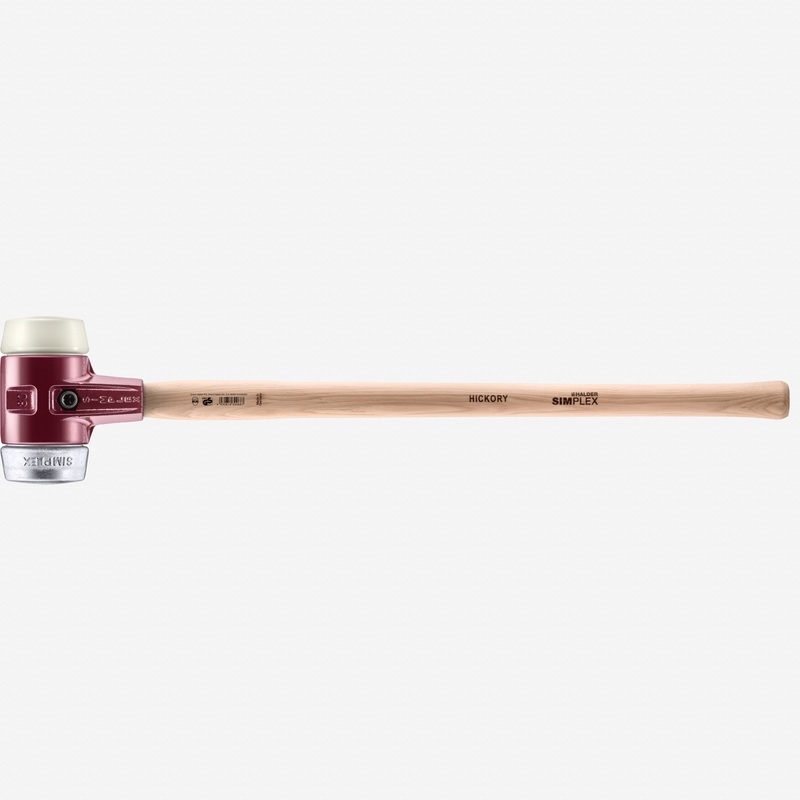 Halder Simplex Sledgehammer with Nylon/Aluminum Inserts and Cast Iron Housing, 3.15" / 129.1 oz.
