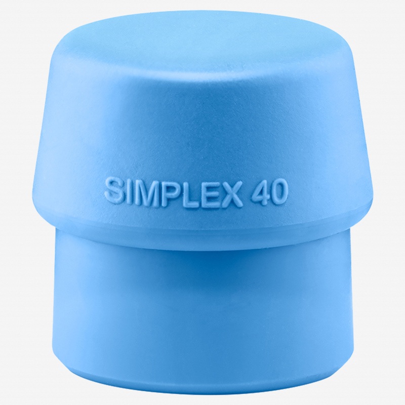 Halder Simplex Soft Blue Rubber Replacement Face Insert, Non-Marring, 1.57"