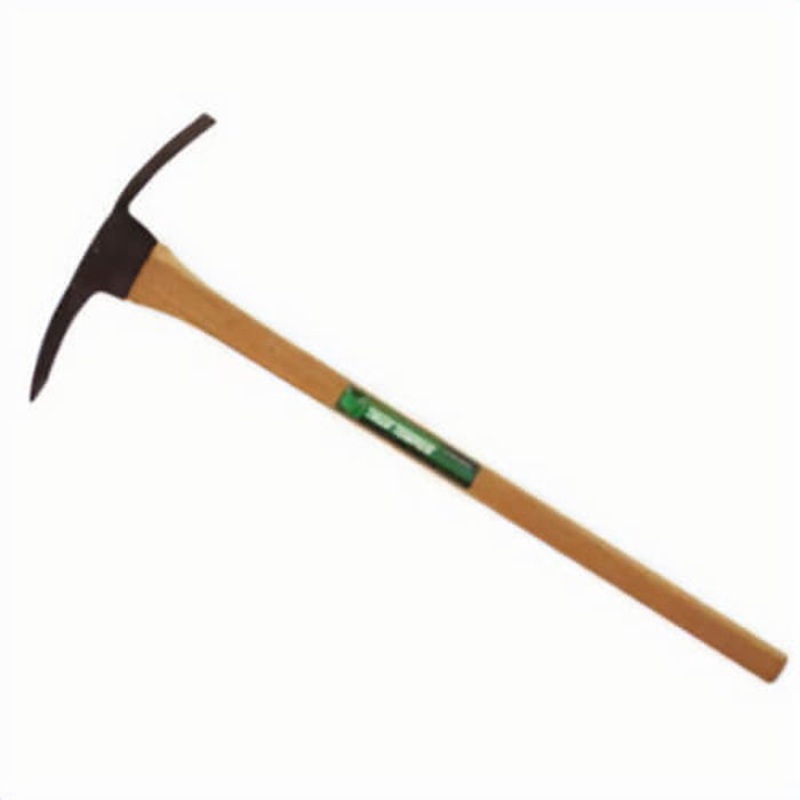 True Temper 1194500 Lightweight Garden Pick with Handle Guard, 2.5 lb Forged Steel Head, Hardwood Handle