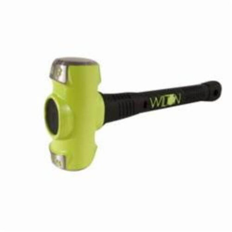 Wilton B.A.S.H 20836 Sledge Hammer, 38 in OAL, 8 lb Drop Forged Steel Head, Vulcanized Rubber Handle