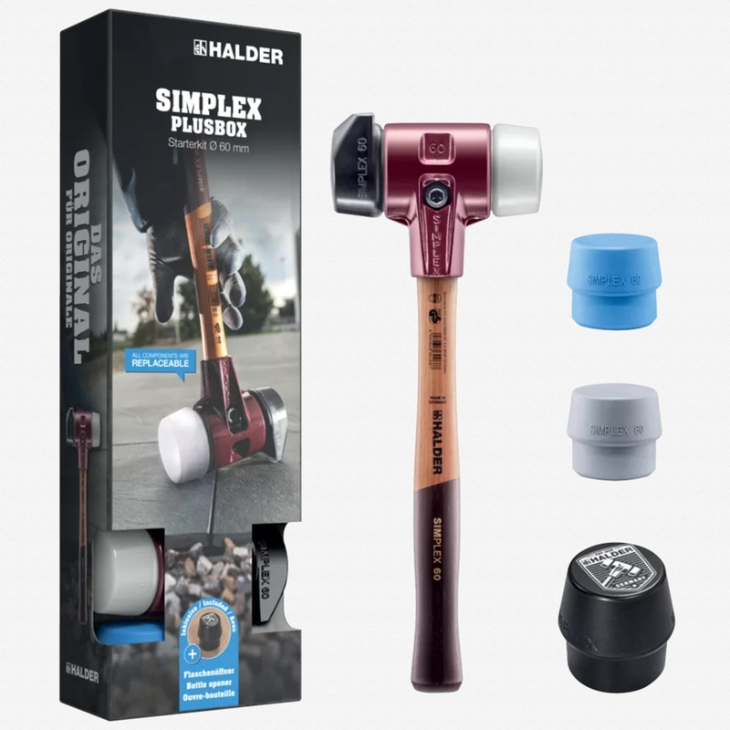 Halder Simplex 60 Bonus SET with Stand Up and Superplastic Face Inserts plus Bottle Opener