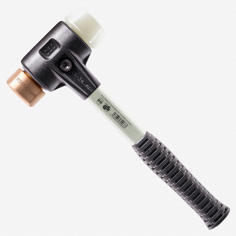 Halder Simplex Mallet with Copper/Nylon Inserts and Heavy Duty Reinforced Housing, 1.57" / 40.57 oz.