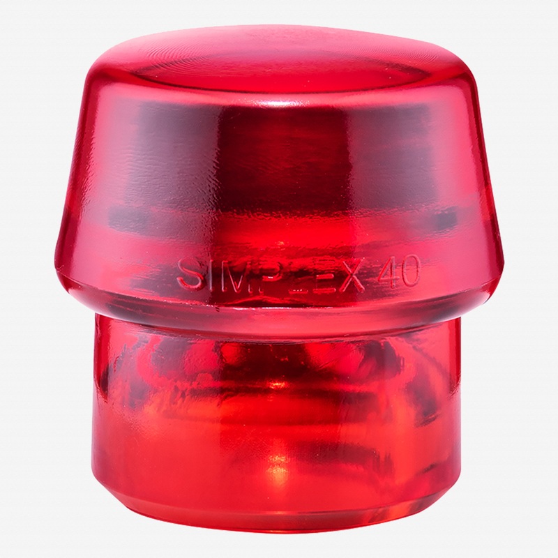 Halder Simplex Replacement Face Insert, Red Hard Plastic, 1.57"