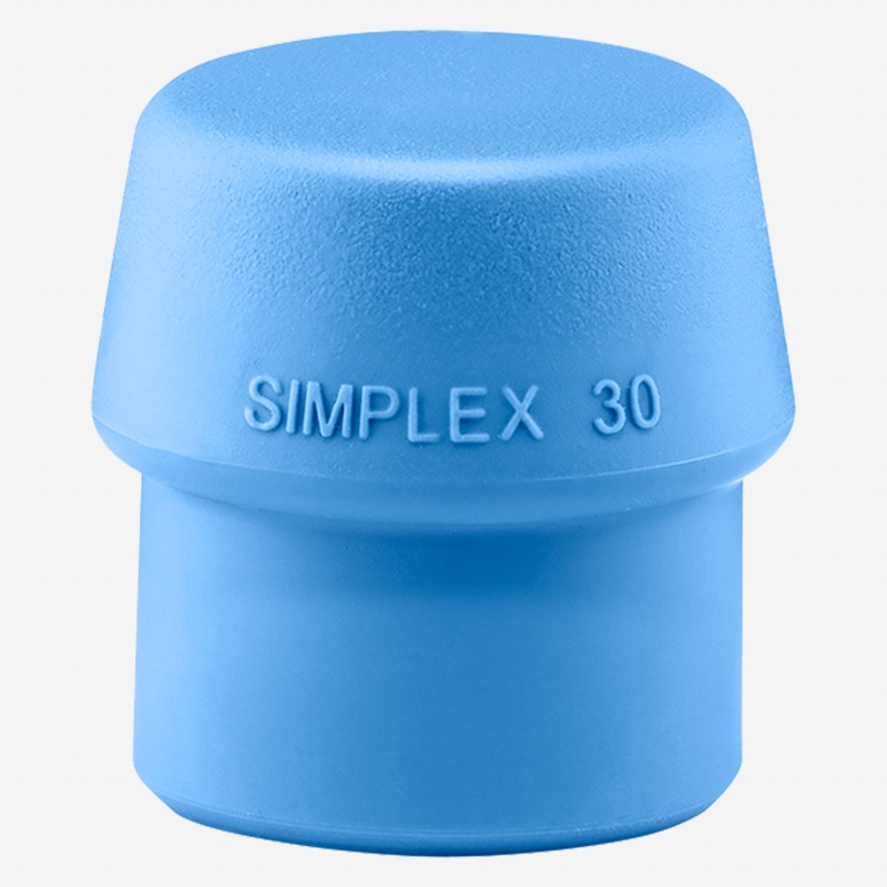 Halder Simplex Soft Blue Rubber Replacement Face Insert, Non-Marring, 1.18"