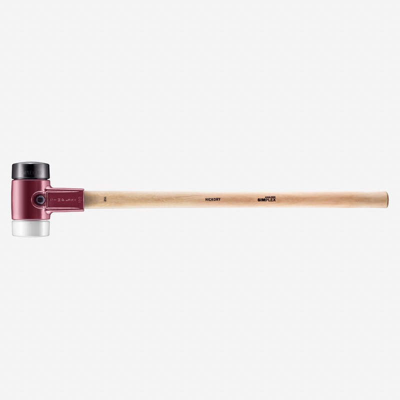 Halder Simplex Sledgehammer with Black Rubber/Superplastic Inserts and Cast Iron Housing, 3.94" / 188.72 oz.
