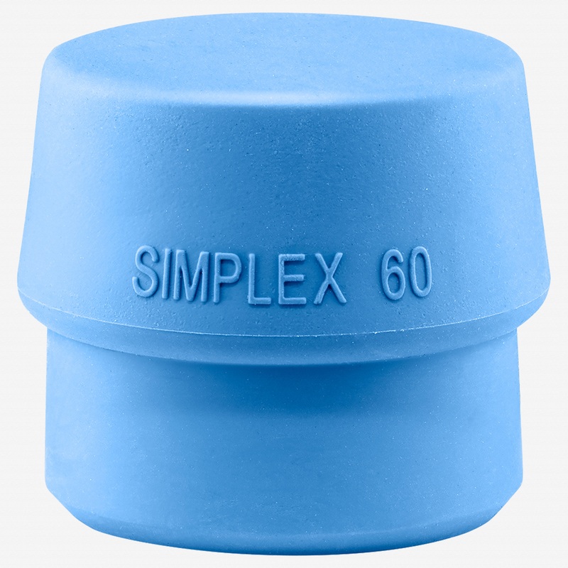 Halder Simplex Soft Blue Rubber Replacement Face Insert, Non-Marring, 2.36"