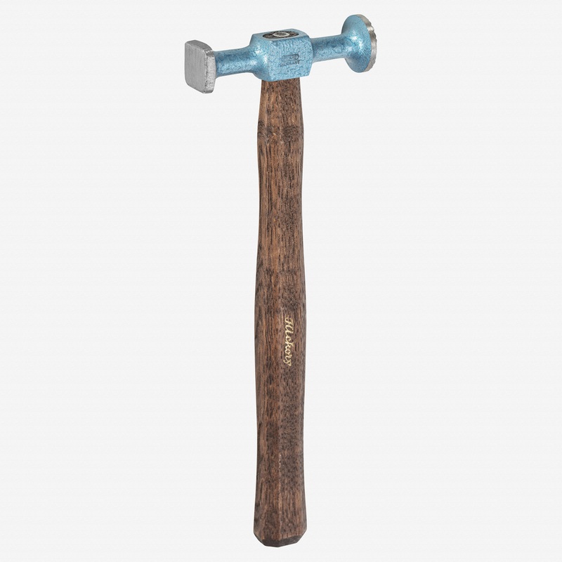 Picard 2212 Checked Face Planishing Hammer with Hickory Handle, 300g