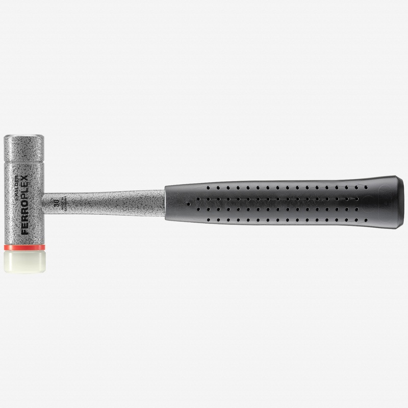 Halder Ferroplex "2-in-1" Steel Face/Replaceable Nylon Face Hammer, 1.18" / 21.16 oz.