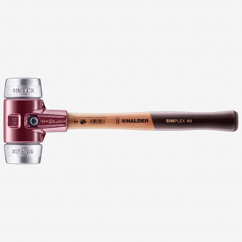 Halder Simplex Mallet with Aluminum Inserts and Cast Iron Housing , 2.36" / 68.78 oz.