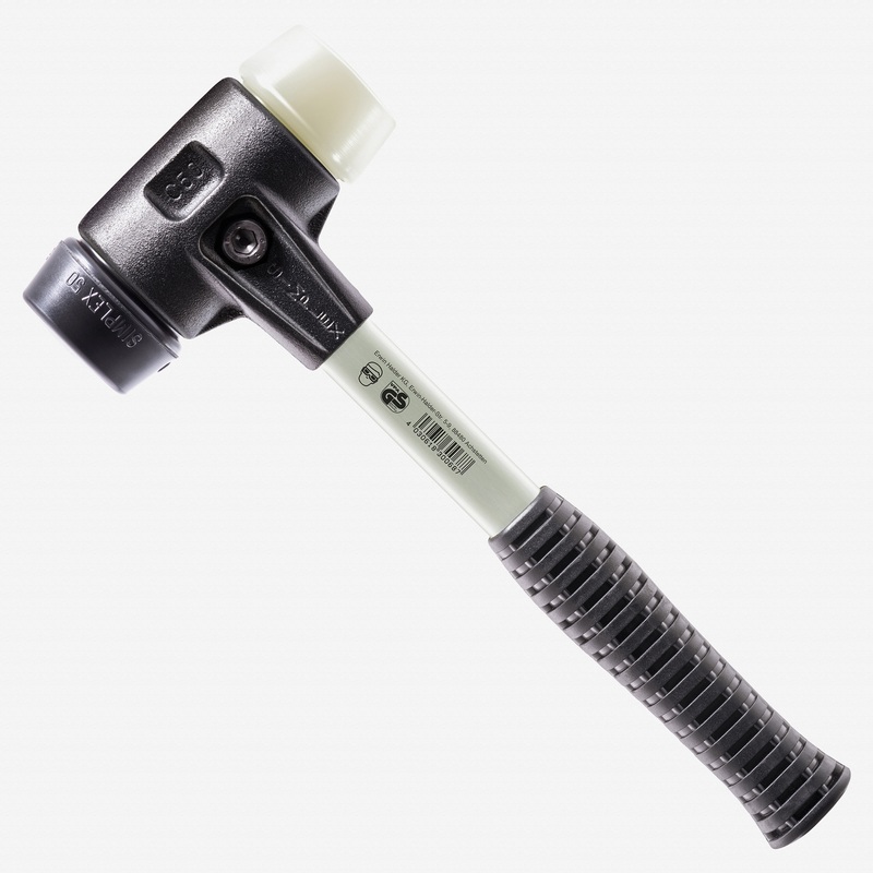 Halder Simplex Mallet with Black Rubber/Nylon Inserts and Heavy Duty Reinforced Housing, 3.15" / 121.7 oz.