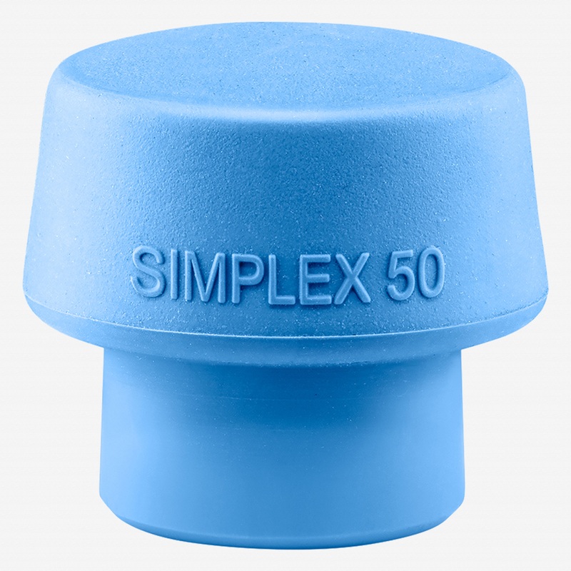 Halder Simplex Oversized Soft Blue Rubber Replacement Face Insert, Non-Marring, 1.97"