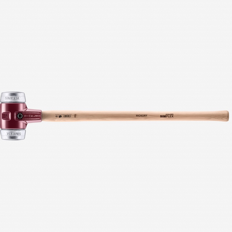 Halder Simplex Sledgehammer with Aluminum Inserts / Cast Iron Housing and Hickory Handle, 3.15" / 149.91 oz.