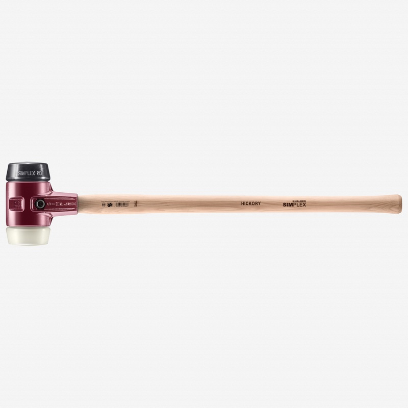 Halder Simplex Sledgehammer with Nylon/Black Rubber Inserts and Cast Iron Housing, 3.15" / 122.4 oz.