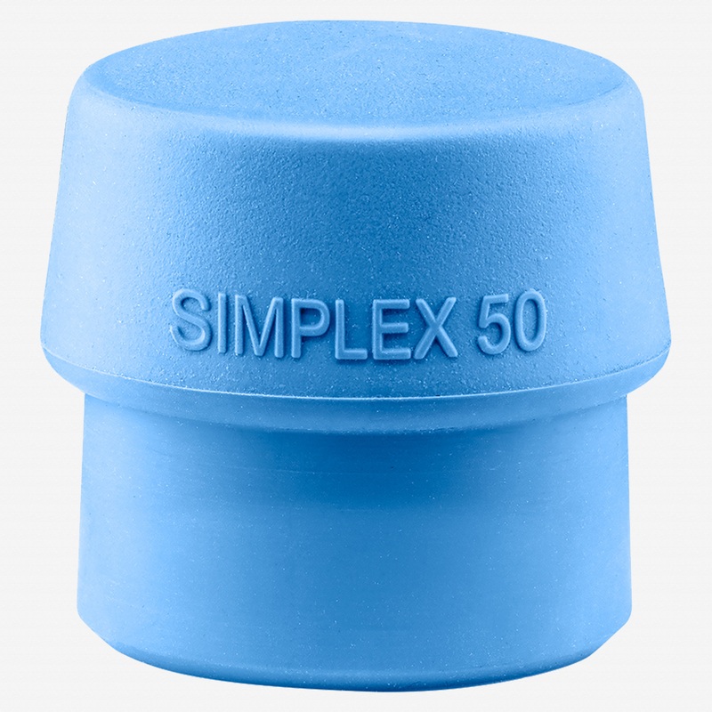Halder Simplex Soft Blue Rubber Replacement Face Insert, Non-Marring, 1.97"