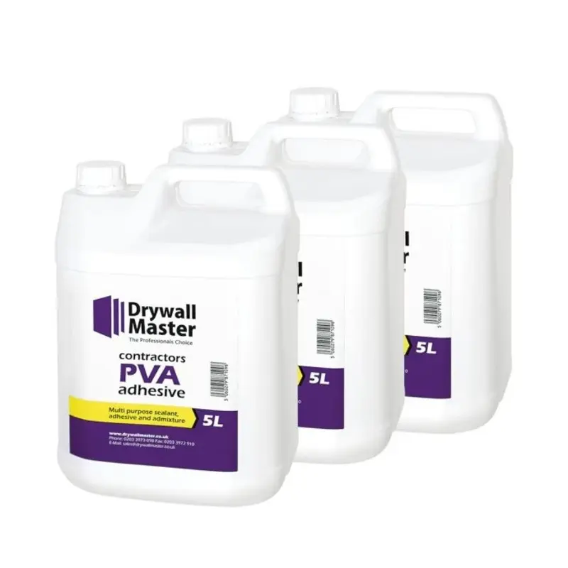Drywall Master Contractors PVA Adhesive Multi Purpose Sealant & Admixture 5L Pack of 3