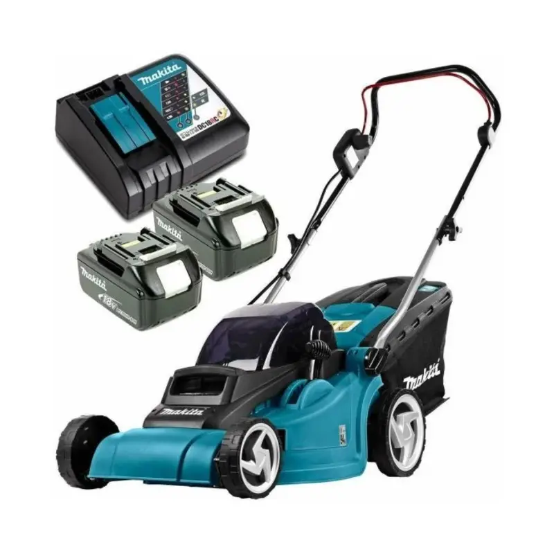 Makita DLM380 18V Twin Lawn Mower with 2 x 3Ah Batteries & DC18RC Charger