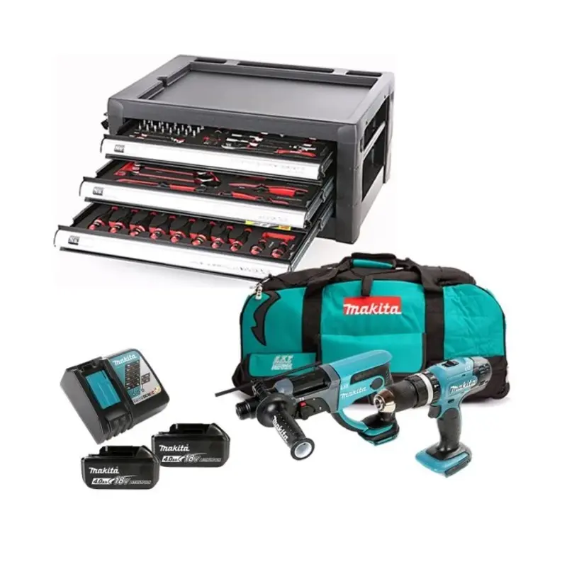 Makita DLX2025 18v Twin Pack 3 Drawers Lockable Tool Chest