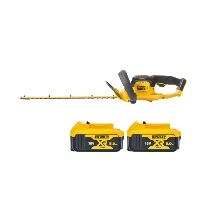 DeWalt DCM563 18V XR Cordless Hedge Trimmer Cutter 550mm With 2 x 5.0Ah Batteries