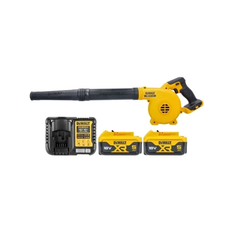 Dewalt DCV100N KIT-12 18V XR Compact Jobsite Blower With 2 x 5.0Ah Batteries & Charger