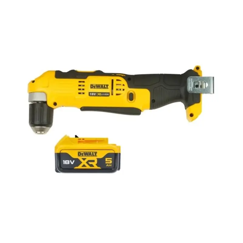 DeWalt DCD740 18V XR Li-ion Cordless 2-Speed Angle Drill With 1 x 5.0Ah Battery