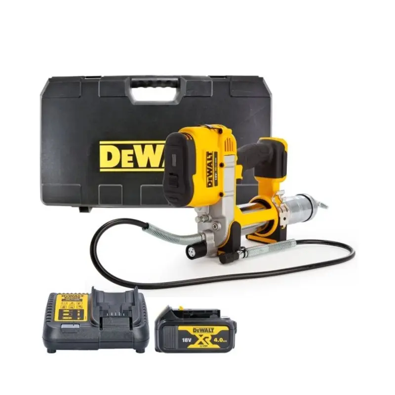 DeWalt DCGG571M1 18V XR Cordless Grease Gun With 1 x 4.0Ah Battery, Charger & Kitbox