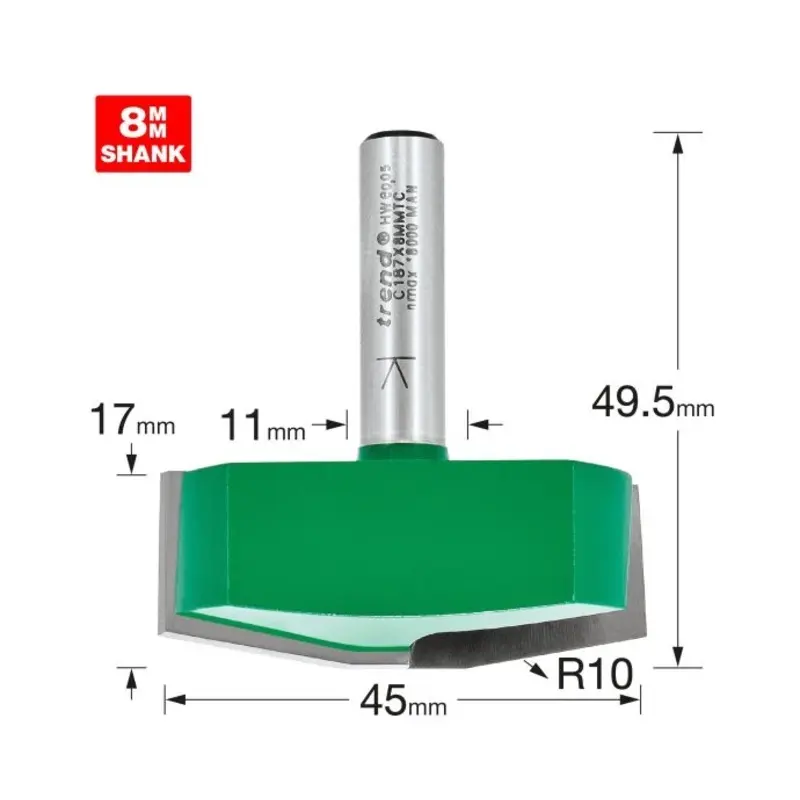 TREND Bevel panel raiser 10 degrees 41mm diameter