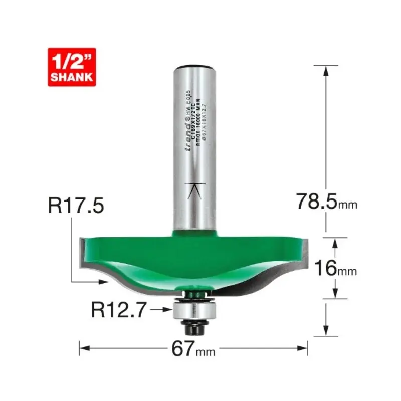 TREND Bearing guided ogee panel 17.5mm radius